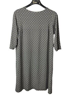 J.Jill Wearever Collection Plus Size Midi Shift Dress Size 1X Geometric Multicol
